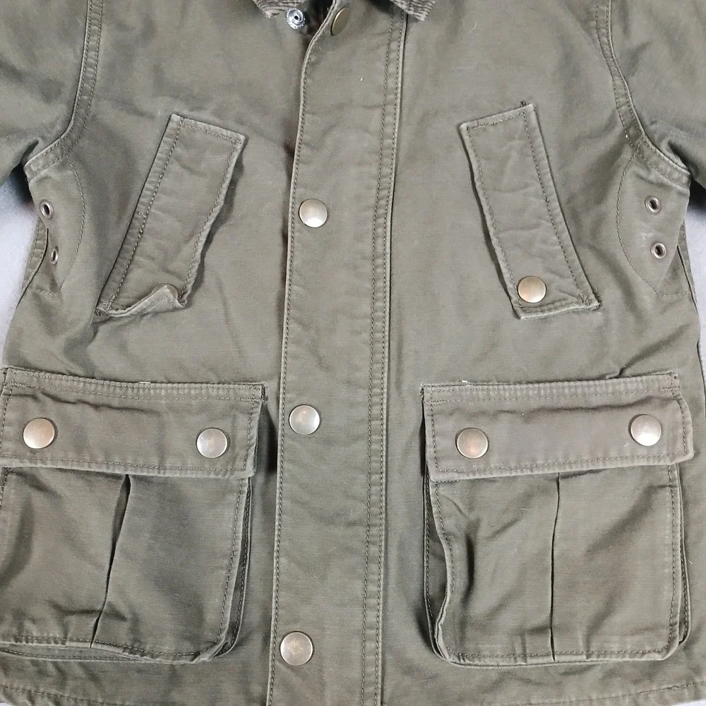 Baby Gap Boys Toddler‎ Size 2 Green Army Fall Coat Jacket Flannel 100% Cotton